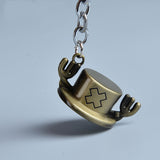 One Piece Luffy Straw hat & Ace & Chopper Hat Keychain Action Figure Toys Key Ring Chains Pendants Brinquedos
