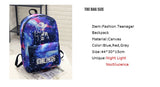 Night Light Cool Backpack Canvas Backpacks School Bags