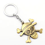 Anime One Piece Luffy Straw Hat Copper Key Ring