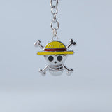 One Piece Luffy Straw hat & Ace & Chopper Hat Keychain Action Figure Toys Key Ring Chains Pendants Brinquedos