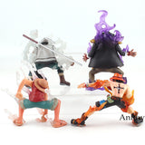 One Piece Figure Anime Luffy Enel Aokiji Kuzan Sir Crocodile Smoker Marshall D Teach Action Figure 4pcs