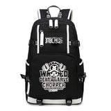 Anime One Piece Backpack School Bag Bookbag Blac