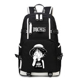 Anime One Piece Backpack School Bag Bookbag Blac