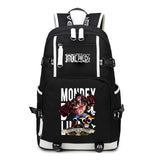 Anime One Piece Backpack School Bag Bookbag Blac