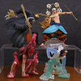 Anime One Piece Luffy Kuzan Sir Crocodile Enel Nirvana Ver. PVC Figures 4Pcs/set