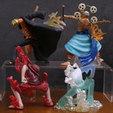 Anime One Piece Luffy Kuzan Sir Crocodile Enel Nirvana Ver. PVC Figures 4Pcs/set
