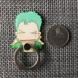 1 Pc Hot sale Japanese Anime Action Figures Toy One Piece Luffy  360 Degree Metal Finger Ring Holder Case for phone
