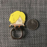 1 Pc Hot sale Japanese Anime Action Figures Toy One Piece Luffy  360 Degree Metal Finger Ring Holder Case for phone