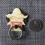 1 Pc Hot sale Japanese Anime Action Figures Toy One Piece Luffy  360 Degree Metal Finger Ring Holder Case for phone