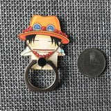 1 Pc Hot sale Japanese Anime Action Figures Toy One Piece Luffy  360 Degree Metal Finger Ring Holder Case for phone