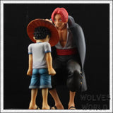 One Piece action figures Anime Straw Hat Luffy Shanks 17.5cm