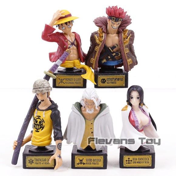 Anime One Piece Bust Luffy Law Boa Hancock Silvers Rayleigh Eustass Kid Statue