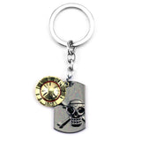 Anime One Piece Luffy Straw Hat Skull Double Pendants Keychain