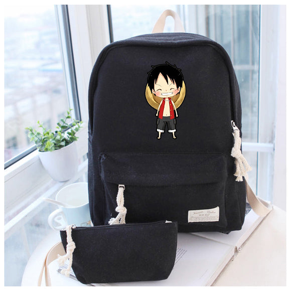 Anime One Piece Cosplay Anime student campus men and women backpack