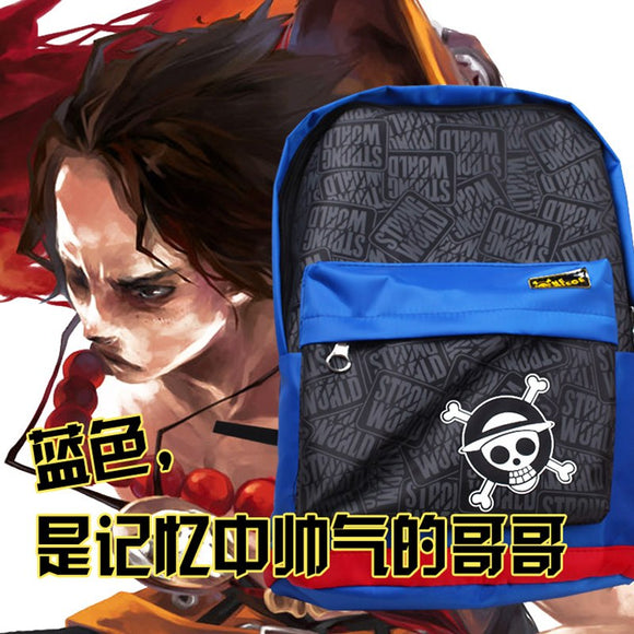 Anime One Piece Cosplay Monkey D Luffy Cos student backpack