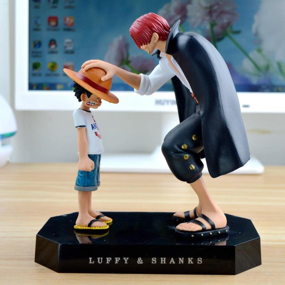 One Piece action figures Anime Straw Hat Luffy Shanks 17.5cm